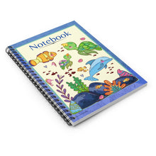 Load image into Gallery viewer, Sea Turtles and Jellyfish Lined Journal | 118 pages | Gift For Kids | Gift for Girls | Gift For Boys | Aquatium Animals
