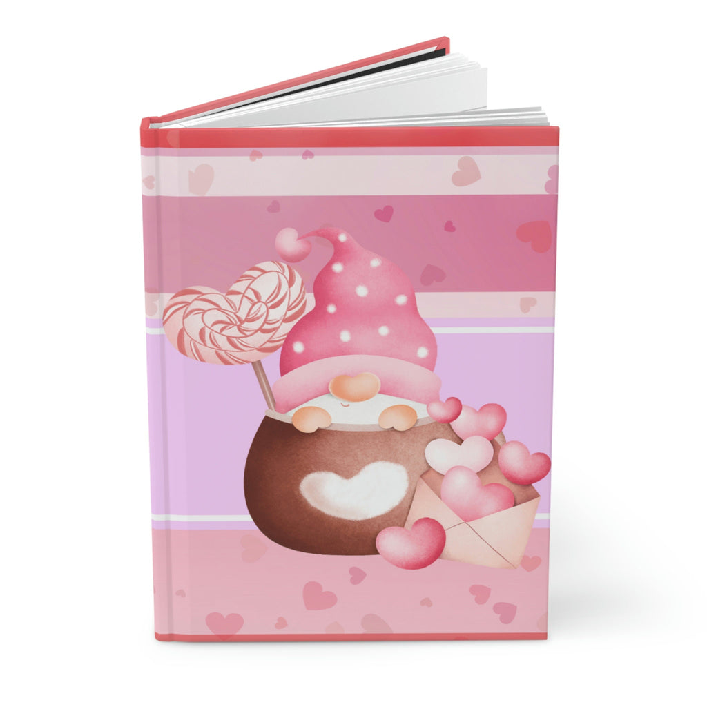 Valentine's Day Gnomes - 75 page hard backed lined journal Cute Gnomes  Valentine's Day Gnomes Valentine's Gift for Girls