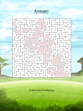 Load image into Gallery viewer, Printable Fox Maze - 1 page color maze, 1 Answer Key - 8.5&quot; x 11&quot; - Fun Printable Maze For Kids
