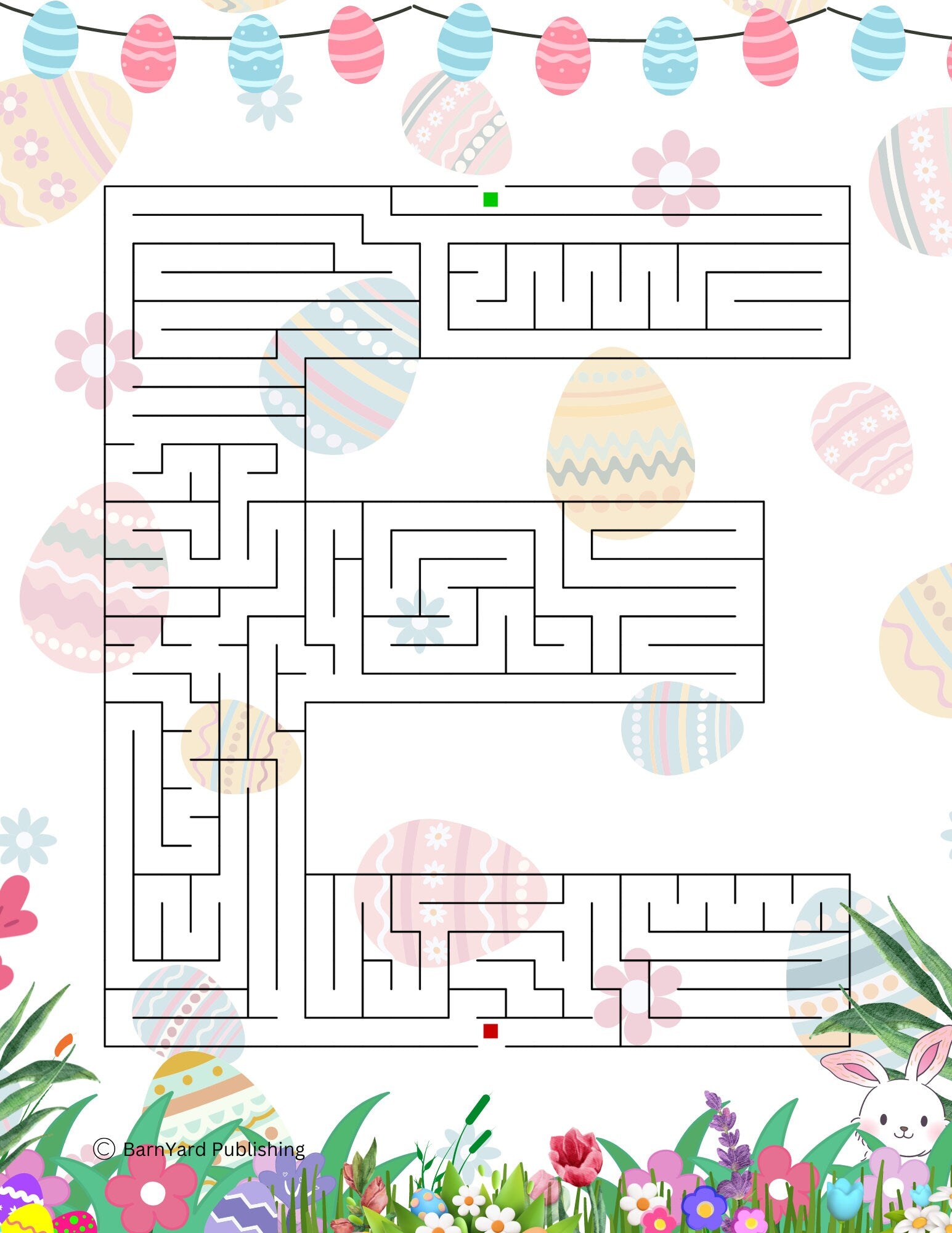6 Printable EASTER Puzzles for Kids Teachers and Adults 6 Mazes and 6 Solutions