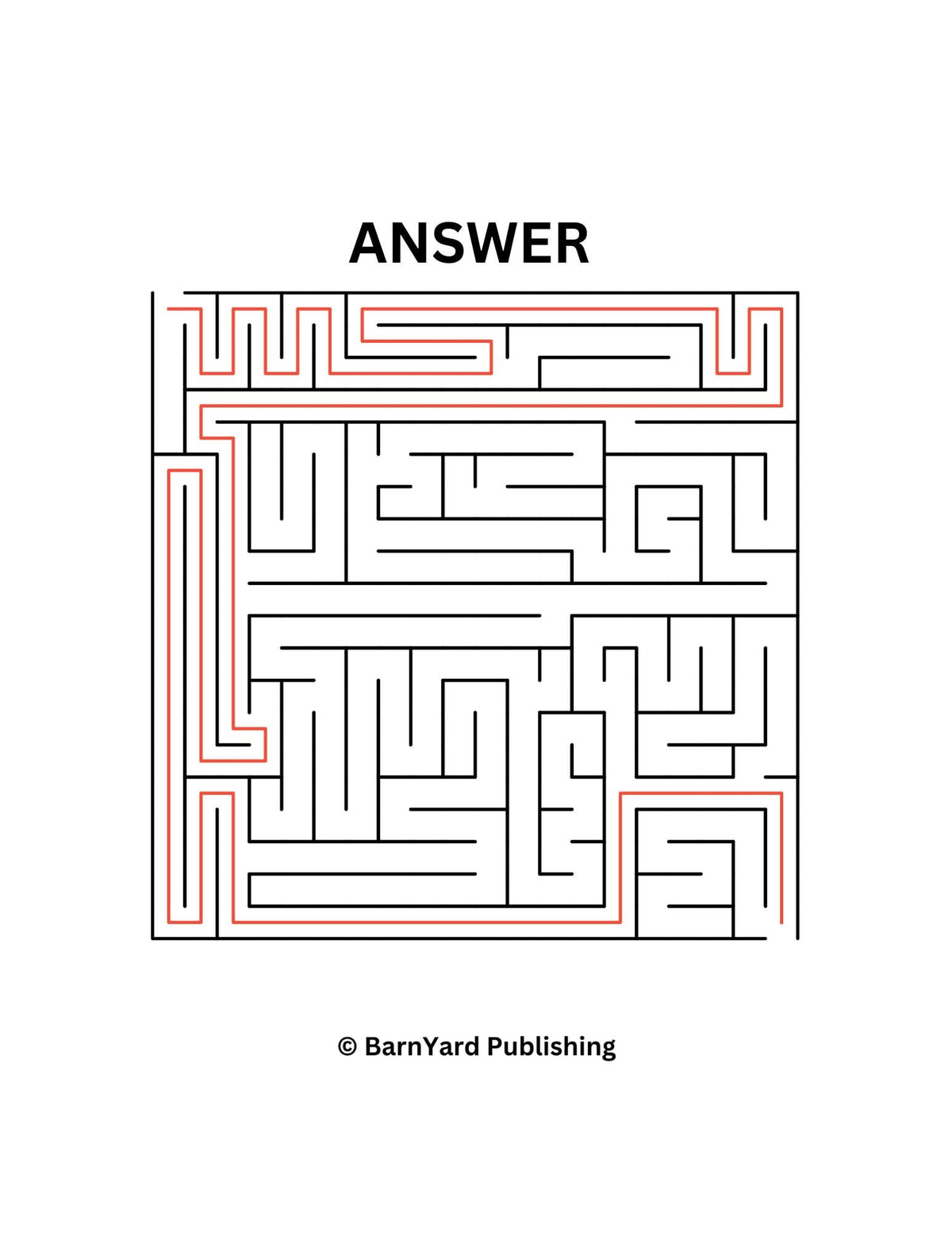 Printable  Moose Maze (Difficulty: Regular) - 1 page in color, 1 page B&W, 1 Answer Key - 8.5" x 11" - Fun Printable Maze For Kids!