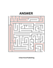 Load image into Gallery viewer, Printable  Moose Maze (Difficulty: Regular) - 1 page in color, 1 page B&amp;W, 1 Answer Key - 8.5&quot; x 11&quot; - Fun Printable Maze For Kids!
