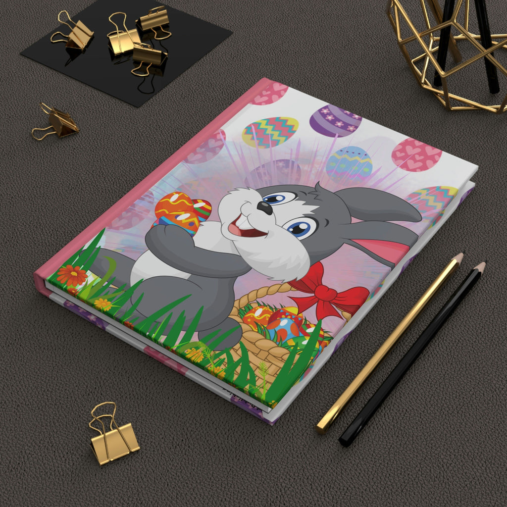 Easter Bunny and  Egg Journal - 150 page (75 sheets) Line Hardback Journal