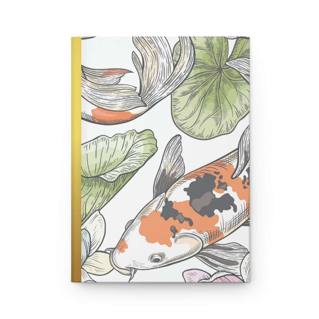 Koi Fish Japanese Inspired Journal - 150 page (75 sheets) Line Hardback Journal