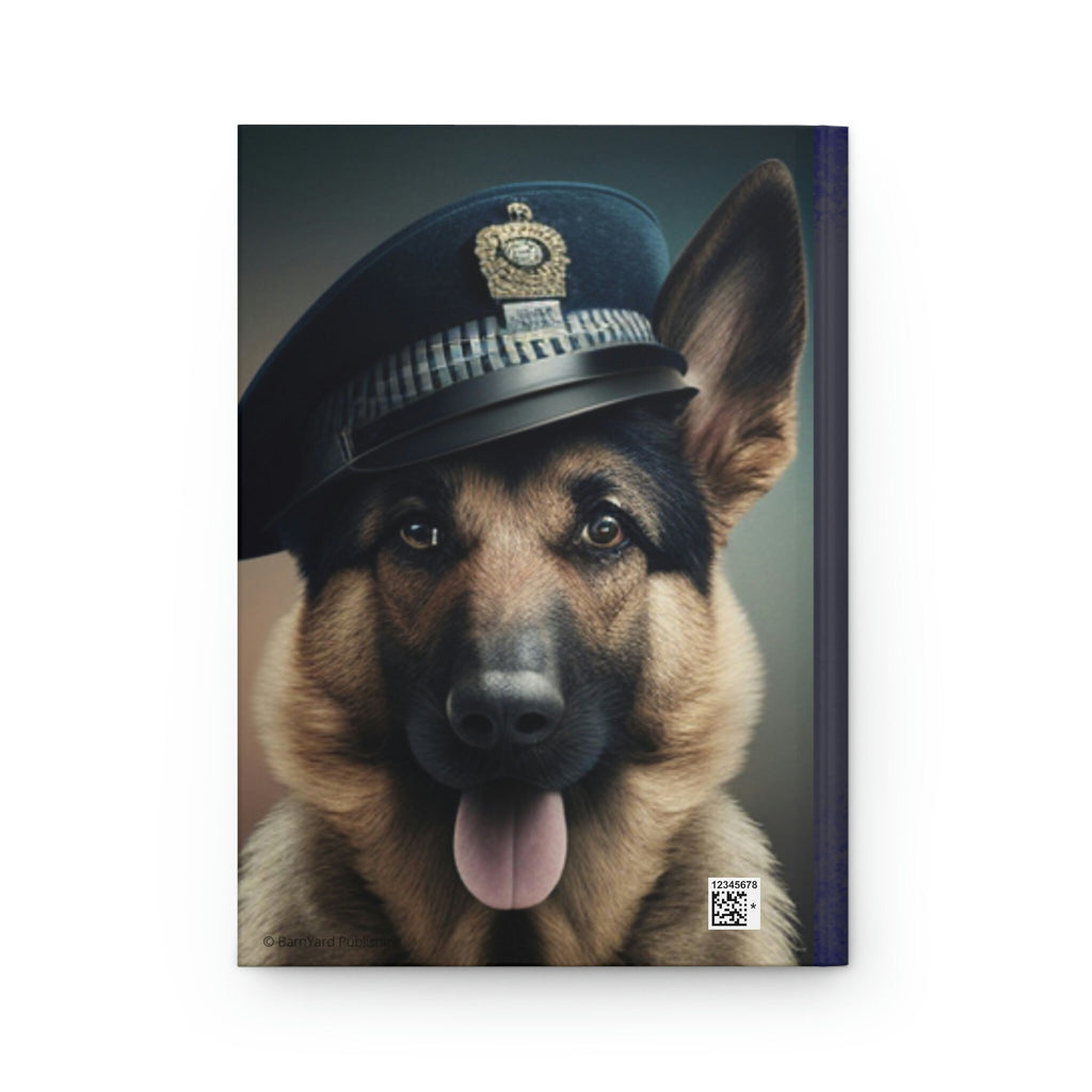 German Shepherd Police Dogs, - 150 page (75 sheets) Line Hardback Journal