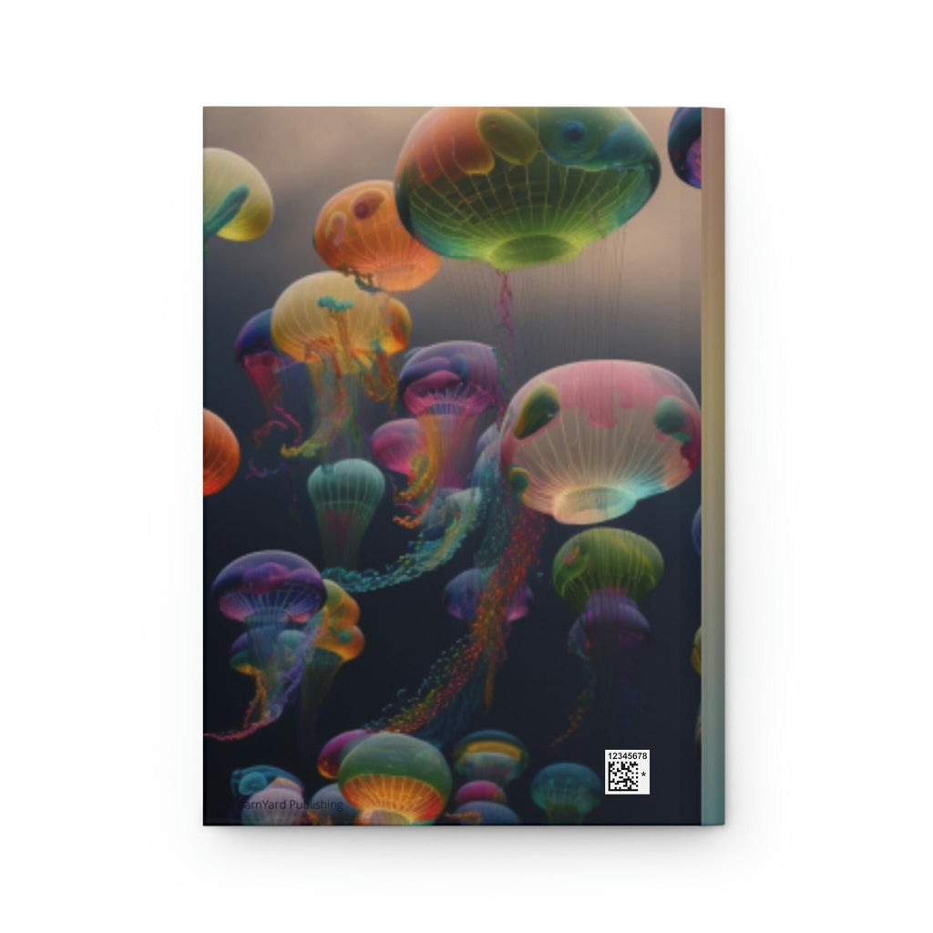 Rainbow Jellyfish , - 150 page (75 sheets) Line Hardback Journal