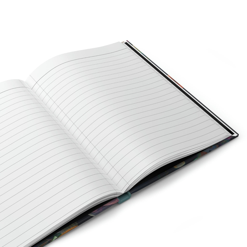 Rainbow Jellyfish , - 150 page (75 sheets) Line Hardback Journal