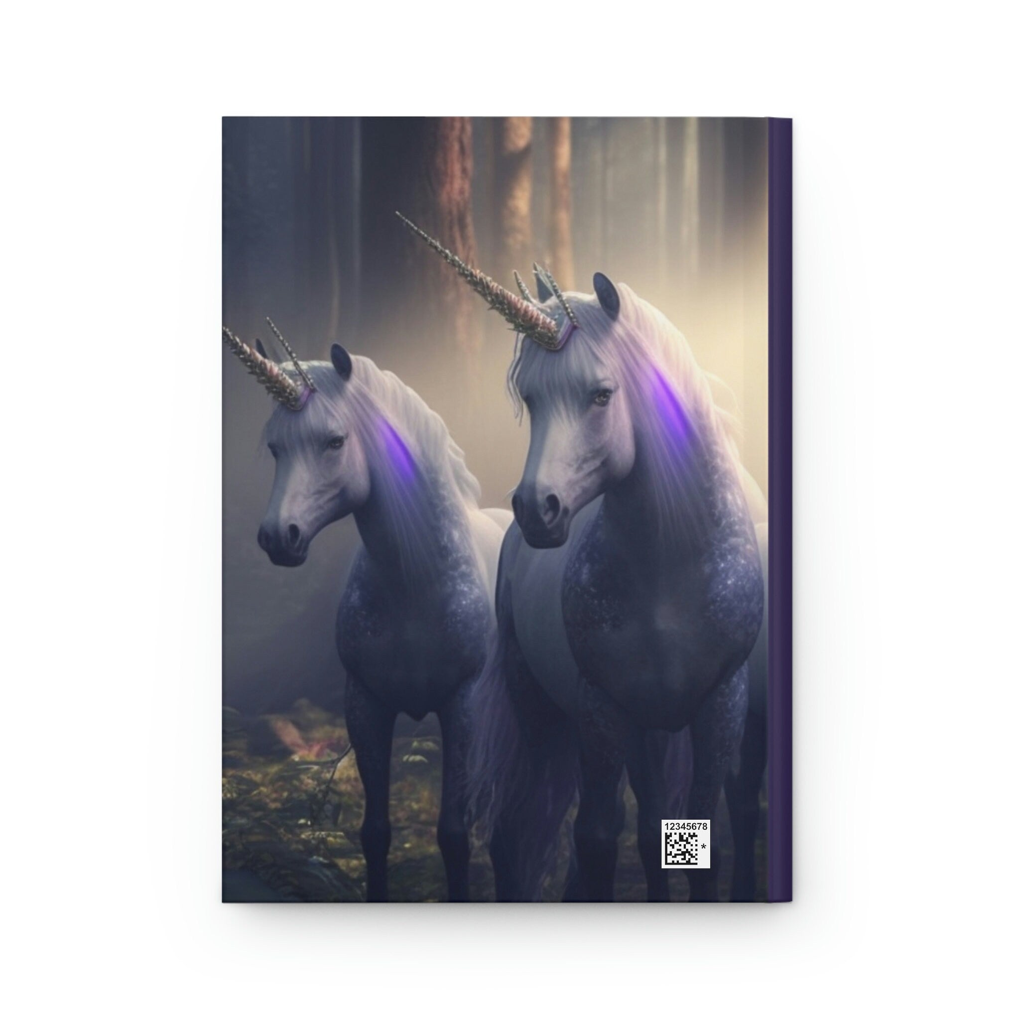 Enchanted Unicorn, - 150 page (75 sheets) Line Hardback Journal