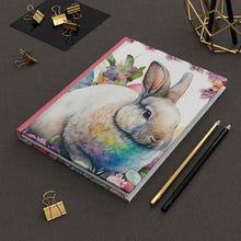 Load image into Gallery viewer, Fancy Easter Rabbits - 150 page (75 sheets) Line Hardback Journal

