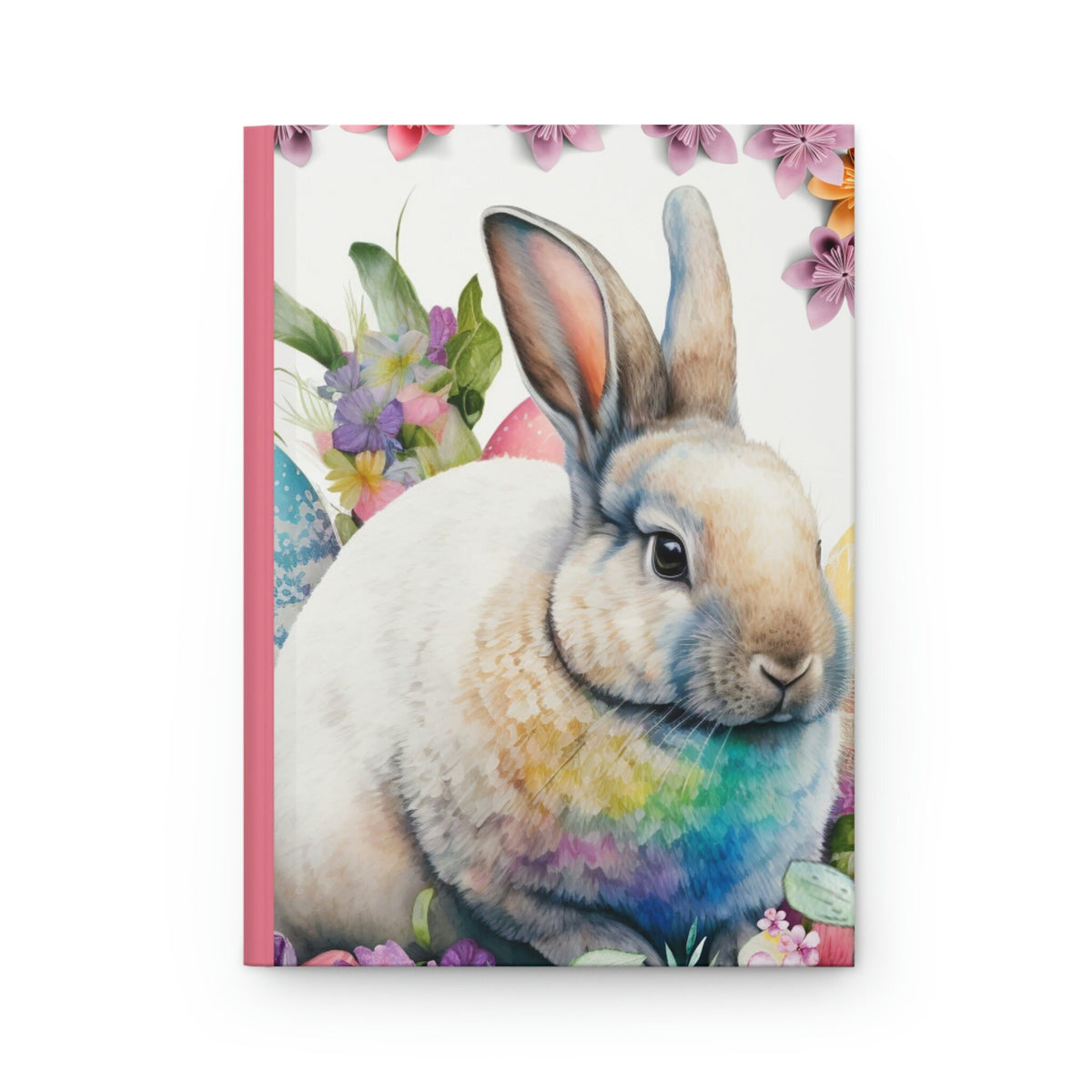Fancy Easter Rabbits - 150 page (75 sheets) Line Hardback Journal