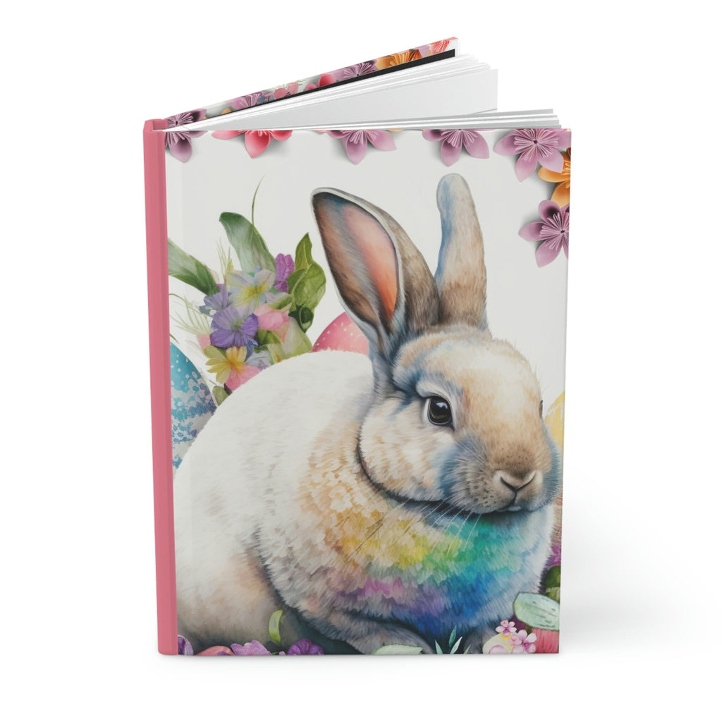 Fancy Easter Rabbits - 150 page (75 sheets) Line Hardback Journal