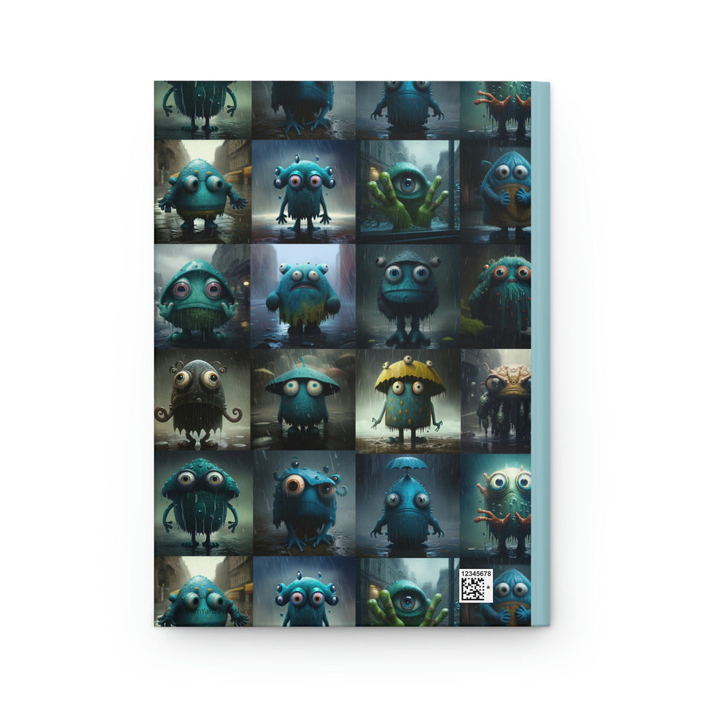 Three Eyed Monsters - 150 page (75 sheets) Lined Hardback Journal | Funny Monsters | Notebook for Boys | Funny Birthday Gift | Fantasy Gifts