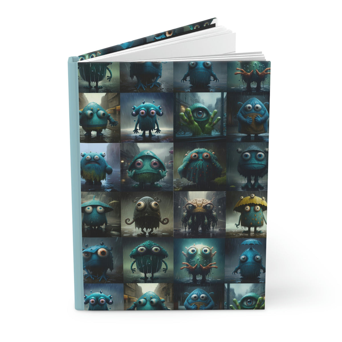 Three Eyed Monsters - 150 page (75 sheets) Lined Hardback Journal | Funny Monsters | Notebook for Boys | Funny Birthday Gift | Fantasy Gifts