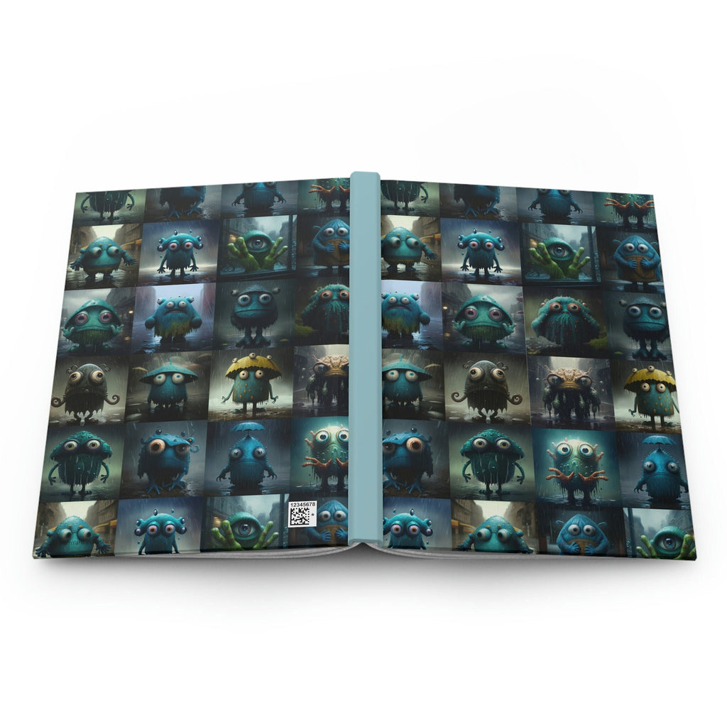 Three Eyed Monsters - 150 page (75 sheets) Lined Hardback Journal | Funny Monsters | Notebook for Boys | Funny Birthday Gift | Fantasy Gifts