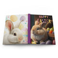 Happy Easter, Easter Bunny Journal - 150 page (75 sheets) Line Hardback Journal Easter Gift for Kids, Easter Journal