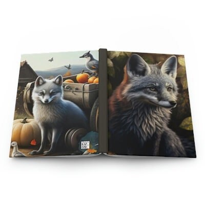 Silver Fox Journal , - 150 page (75 sheets) Line Hardback Journal