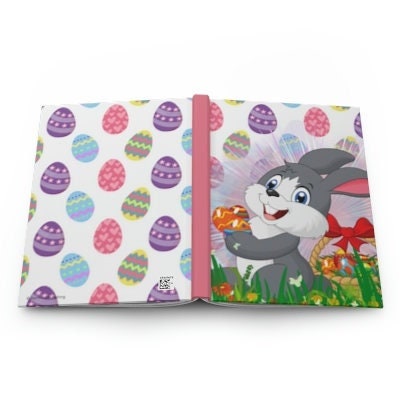 Easter Bunny and  Egg Journal - 150 page (75 sheets) Line Hardback Journal