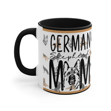 Load image into Gallery viewer, German Shepherd Mom  11oz Ceramic Mug with Color interior | German Shepherd Mugs
