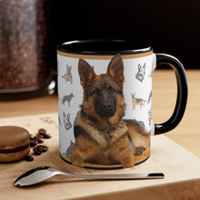 Load image into Gallery viewer, German Shepherd Mom  11oz Ceramic Mug with Color interior | German Shepherd Mugs
