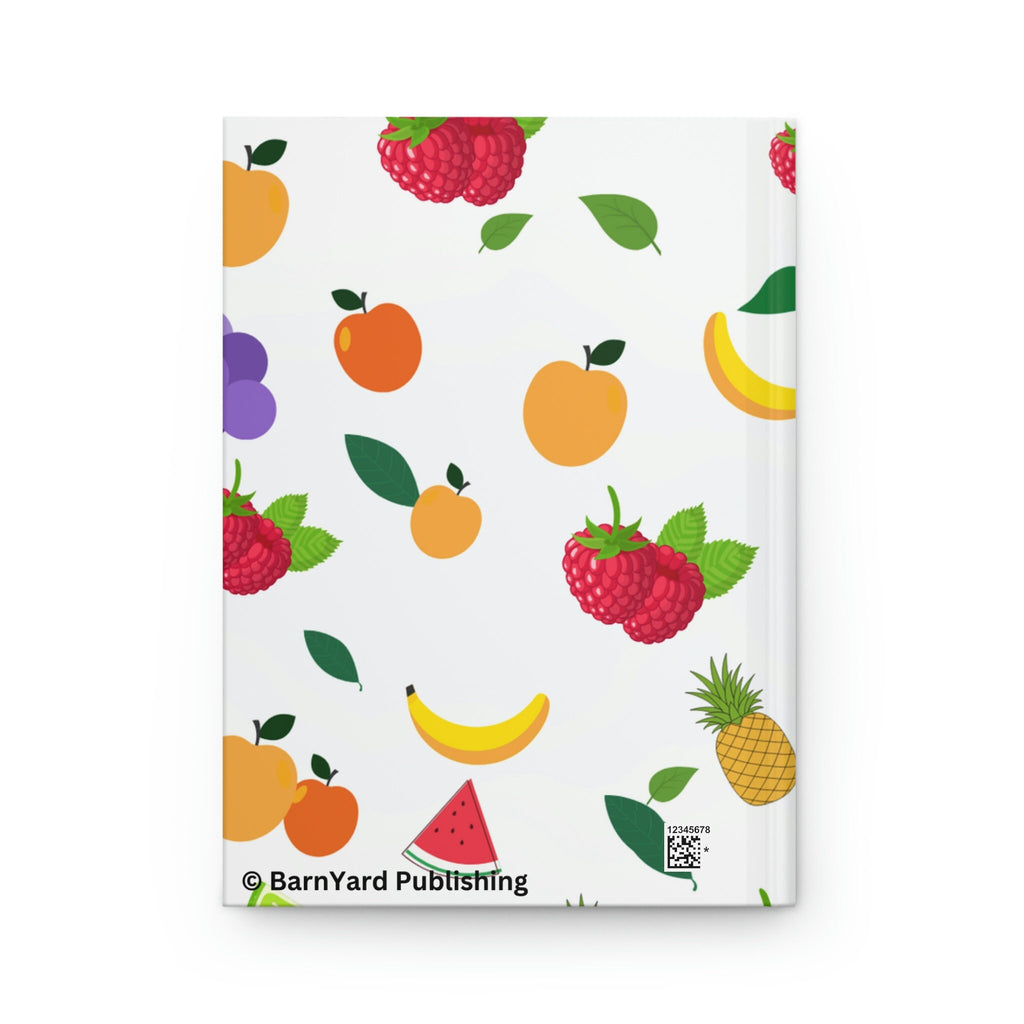 Fruit Pattern Hard Backed Lined Journal - 150 pages (75 sheets) - Perfect for Taking Notes, Journaling, or Fun Learning Projects!