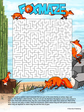 Load image into Gallery viewer, Printable Fox Maze - 1 page color maze, 1 Answer Key - 8.5&quot; x 11&quot; - Fun Printable Maze For Kids
