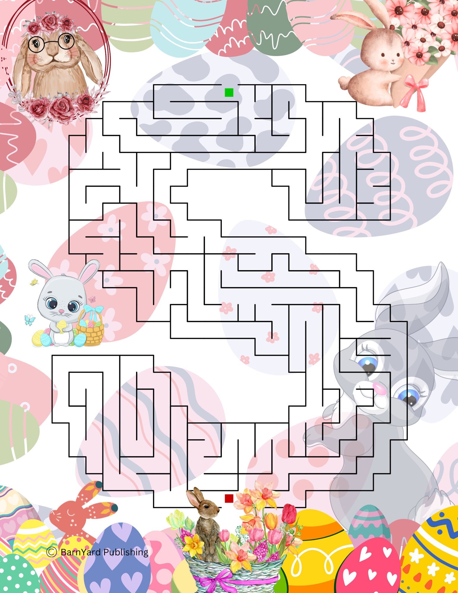 6 Printable EASTER Puzzles for Kids Teachers and Adults 6 Mazes and 6 Solutions
