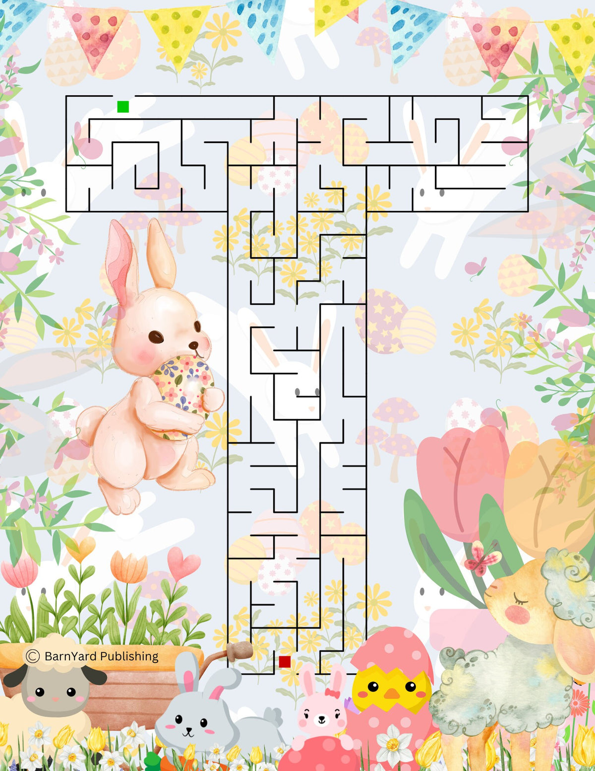 6 Printable EASTER Puzzles for Kids Teachers and Adults 6 Mazes and 6 Solutions