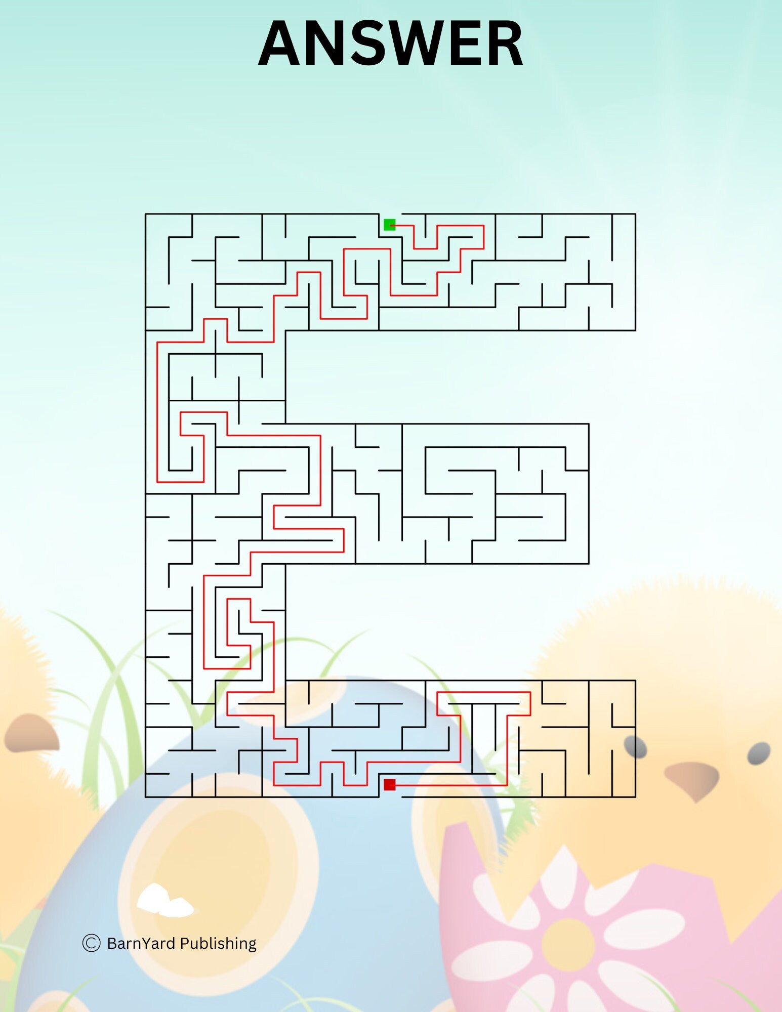 6 Printable EASTER Puzzles for Kids Teachers and Adults 6 Mazes and 6 Solutions