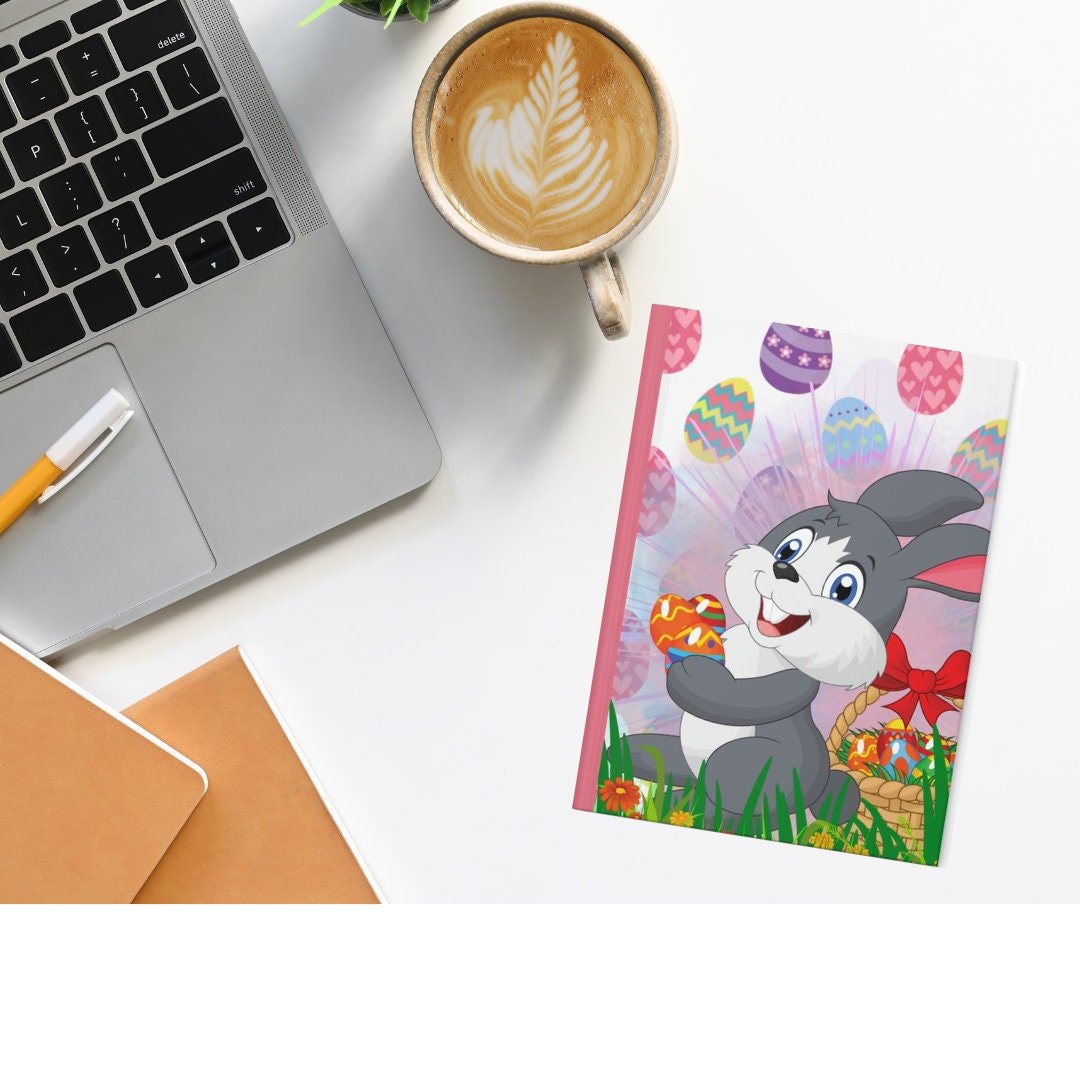 Easter Bunny and  Egg Journal - 150 page (75 sheets) Line Hardback Journal