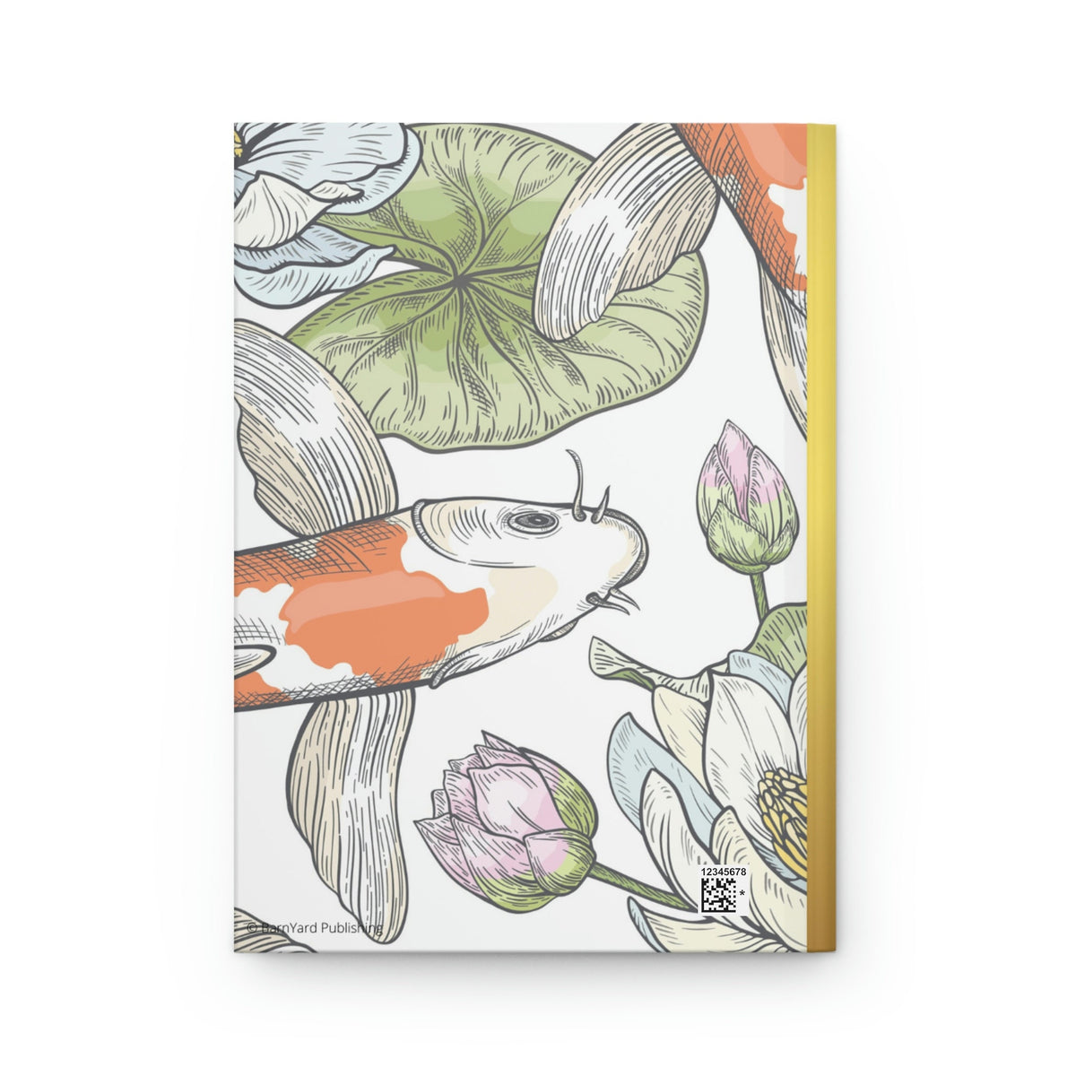 Koi Fish Japanese Inspired Journal - 150 page (75 sheets) Line Hardback Journal