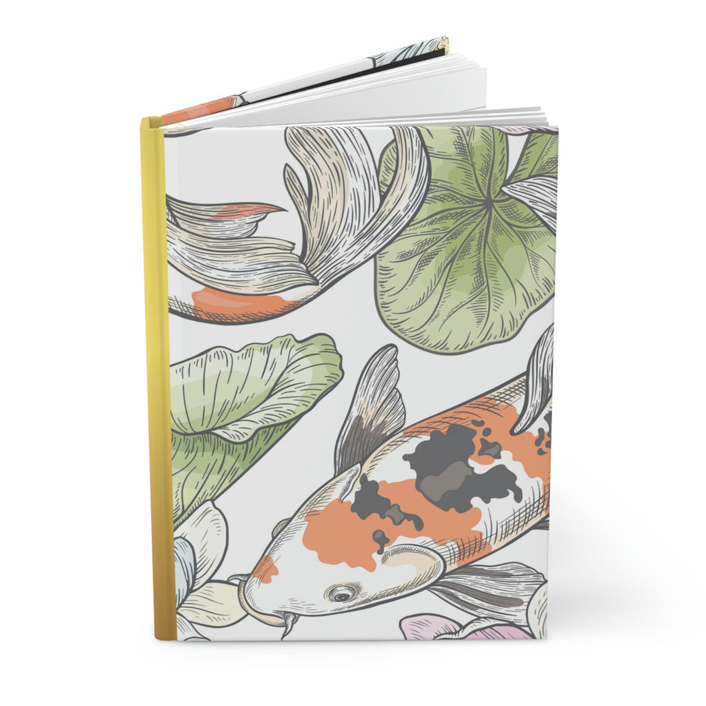Koi Fish Japanese Inspired Journal - 150 page (75 sheets) Line Hardback Journal