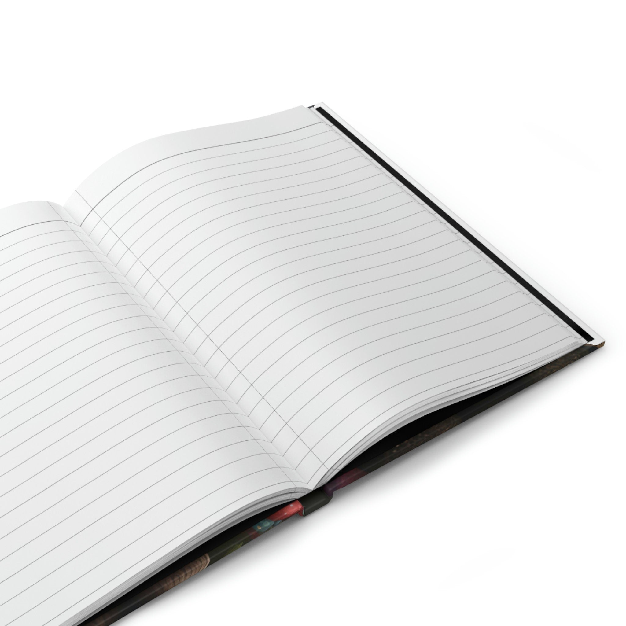 Rainbow Garden Gnome, - 150 page (75 sheets) Line Hardback Journal