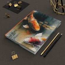 Load image into Gallery viewer, Koi Fish Pond, - 150 page (75 sheets) Line Hardback Journal
