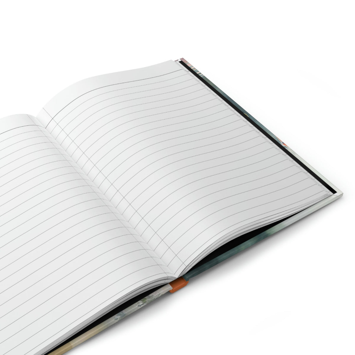 Koi Fish Pond, - 150 page (75 sheets) Line Hardback Journal