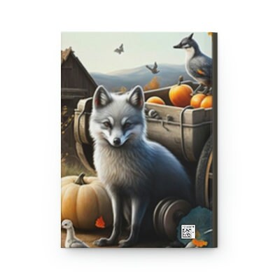 Silver Fox Journal , - 150 page (75 sheets) Line Hardback Journal