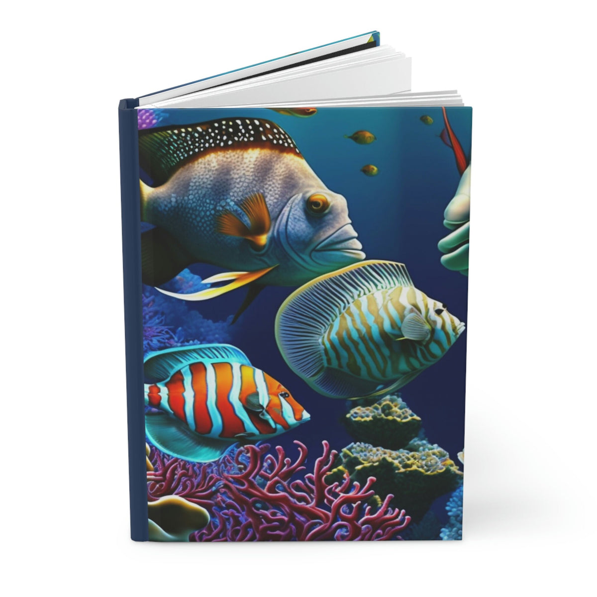 Tropical Fish Journal  - 150 page (75 sheets) Lined Hardback Journal |  Tropical Fish Journal | Underwater Fish