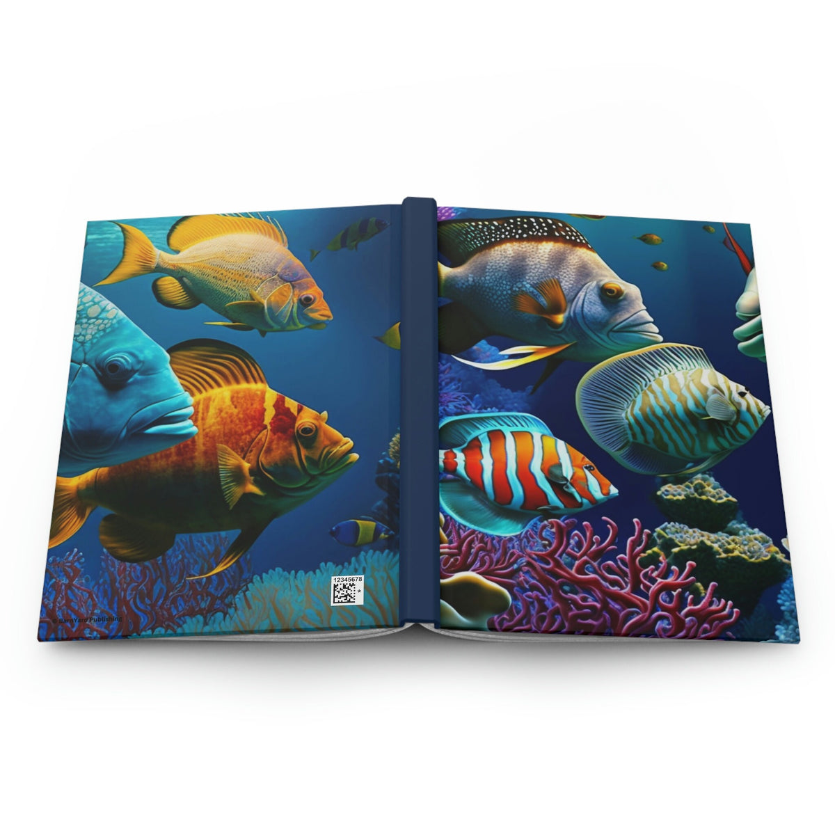 Tropical Fish Journal  - 150 page (75 sheets) Lined Hardback Journal |  Tropical Fish Journal | Underwater Fish