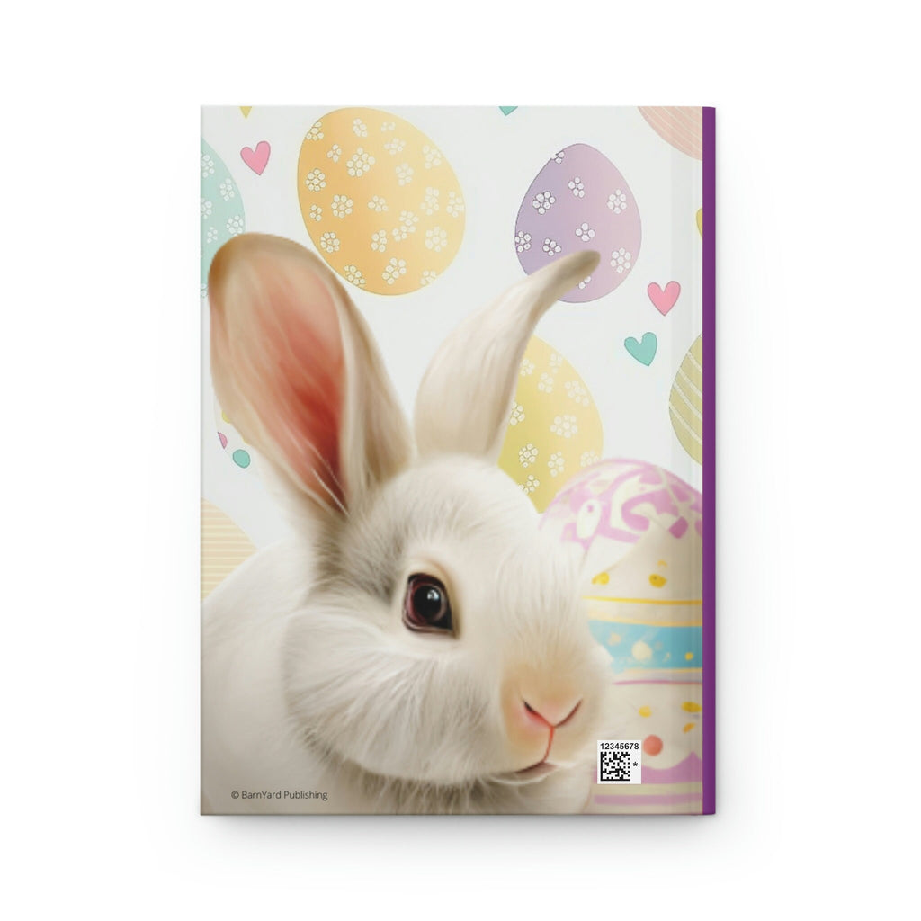 Happy Easter, Easter Bunny Journal - 150 page (75 sheets) Line Hardback Journal Easter Gift for Kids, Easter Journal