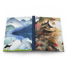 Load image into Gallery viewer, Japanese Watercolor Journal  - 150 page (75 sheets) Lined Hardback Journal | Japanese Painting | Japanese Nature
