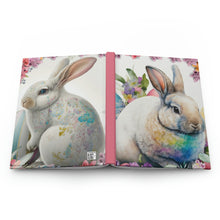 Load image into Gallery viewer, Fancy Easter Rabbits - 150 page (75 sheets) Line Hardback Journal
