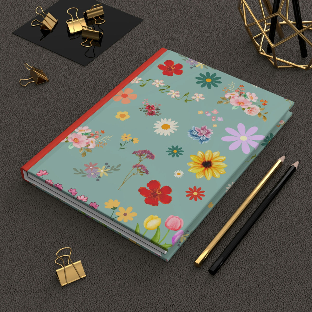 Victorian Flower Journal  - 150 page (75 sheets) Lined Hardback Journal |  Flowers