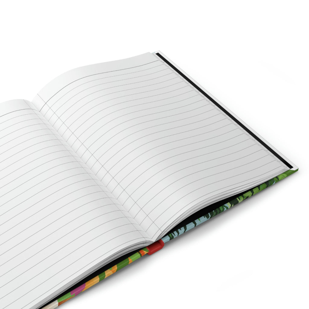 Ladybug and Bumblebee Garden - 150 page (75 sheets) Lined Hardback Journal | Bumblebee, Ladybugs and Flowers Secret Garden