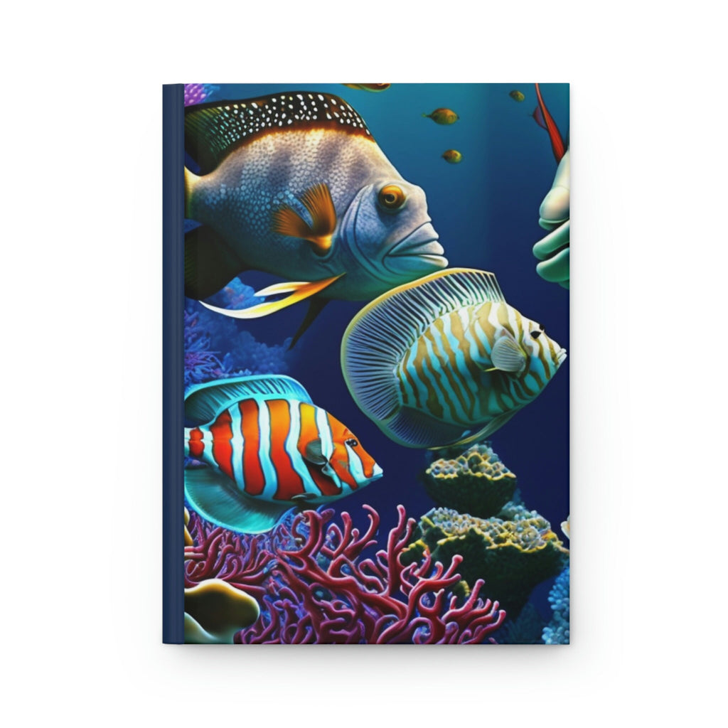 Tropical Fish Journal  - 150 page (75 sheets) Lined Hardback Journal |  Tropical Fish Journal | Underwater Fish