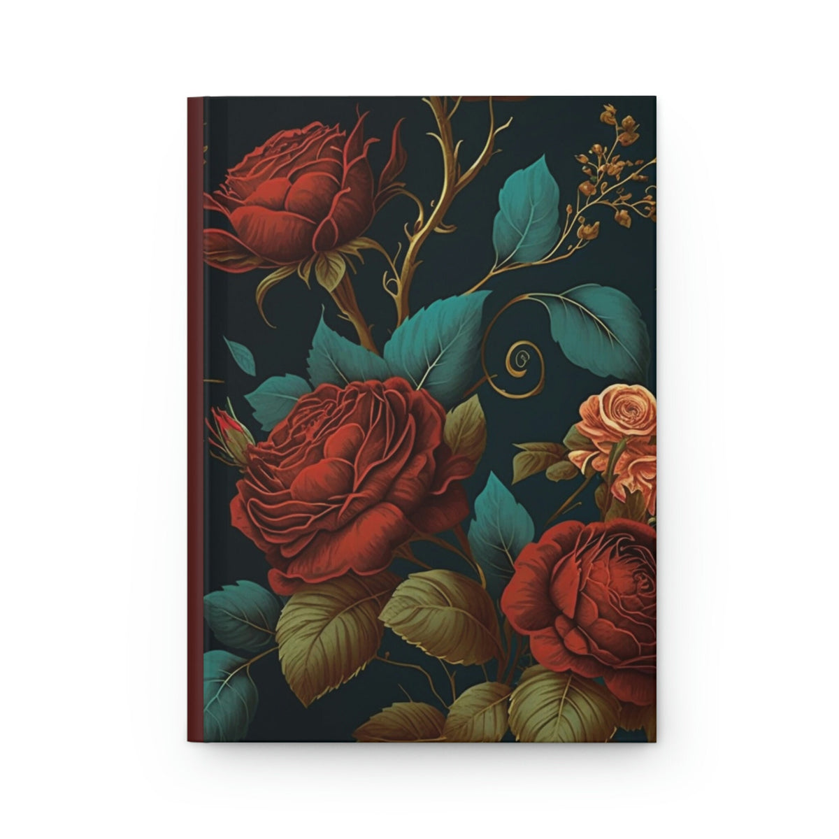 Red Roses Journal - 150 page (75 sheets) Lined Hardback Journal | Red Roses and Flowers Best Gift for Mom
