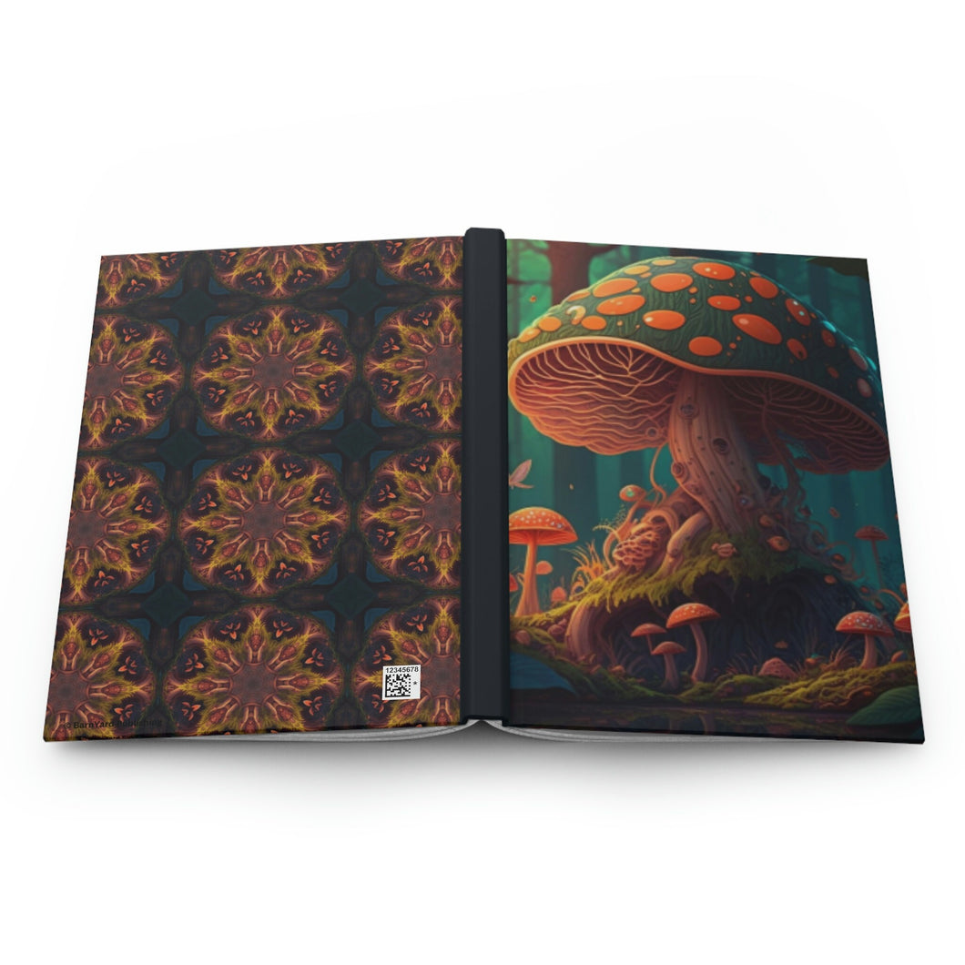 Enchanted Forest Mushroom - 150 page (75 sheets) Lined Hardback Journal | Secret Forest Mushroom
