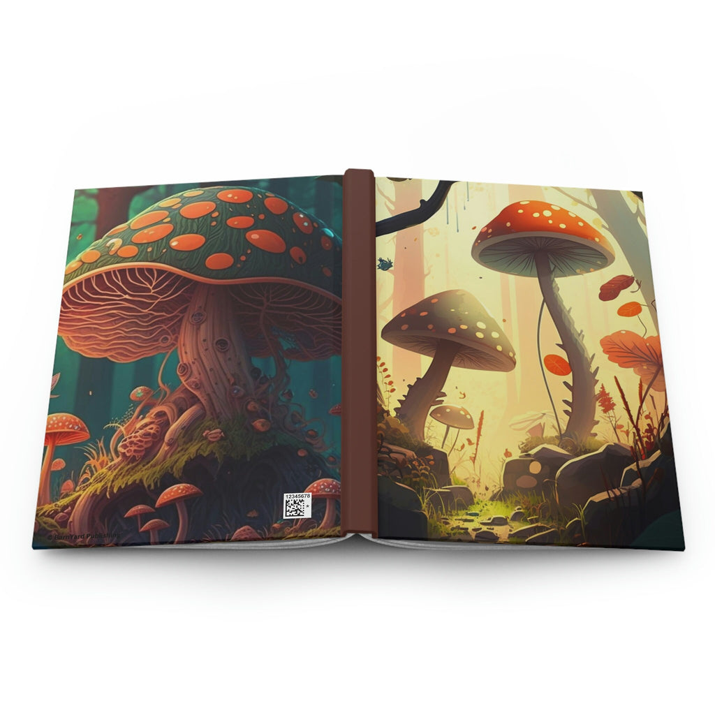 Secret Garden Mushrooms  - 150 page (75 sheets) Lined Hardback Journal  | Mushroom Fantasy Enchanted Forest Journal for Notes