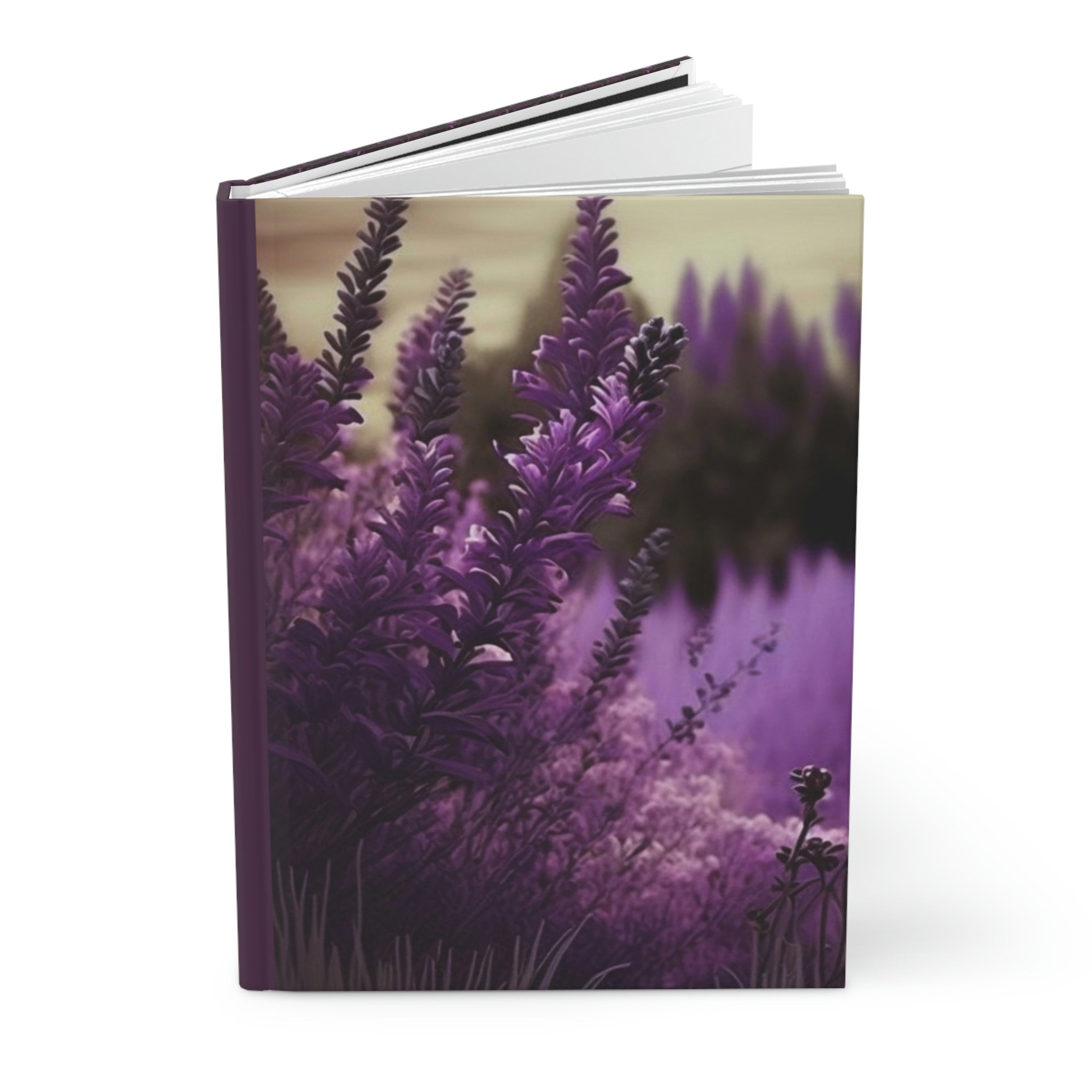 Lavender Fields  - 150 page (75 sheets) Lined Hardback Journal | Lavender Secret Meadow