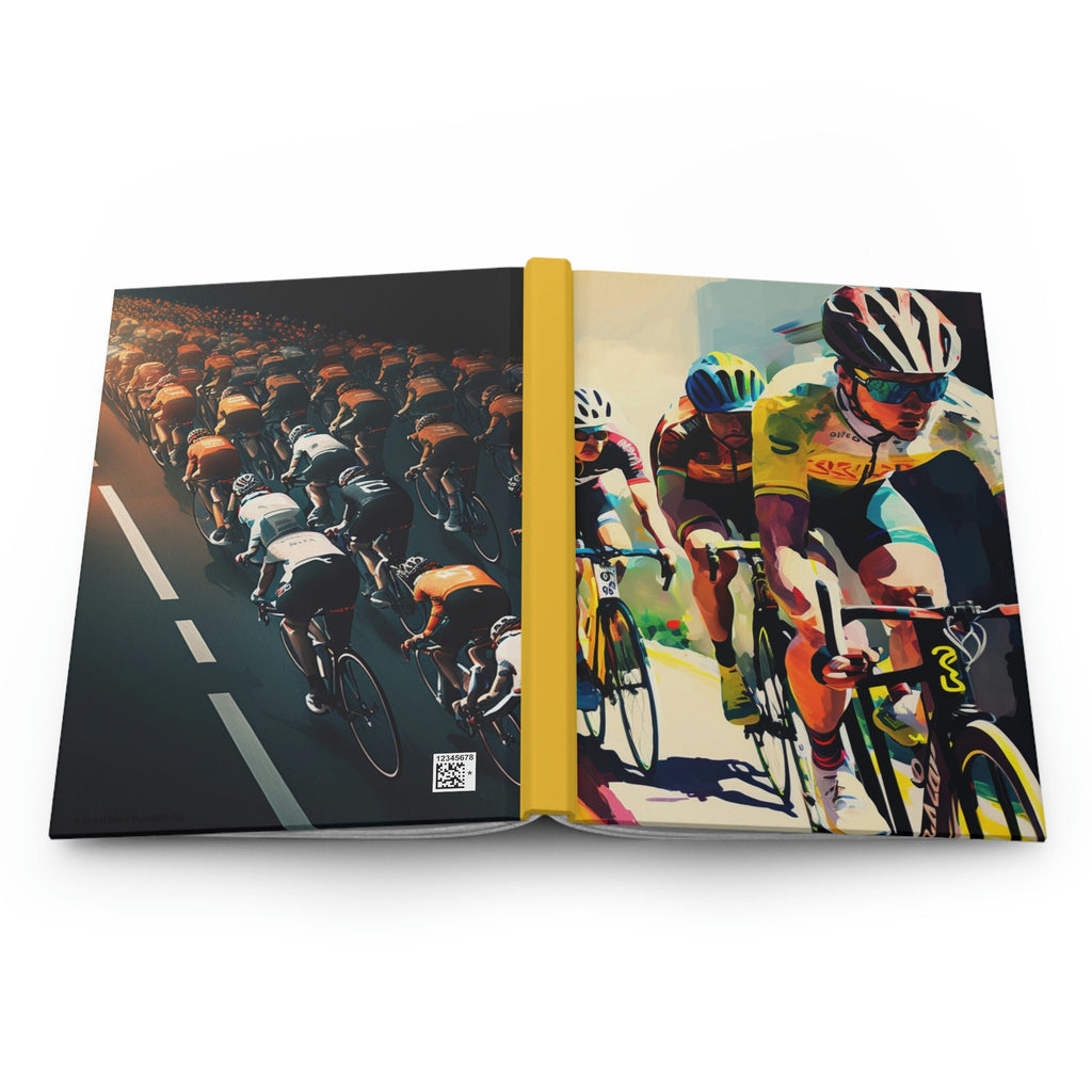 Road Cyclists   - 150 page (75 sheets) Lined Hardback Journal | Racing Bicycles