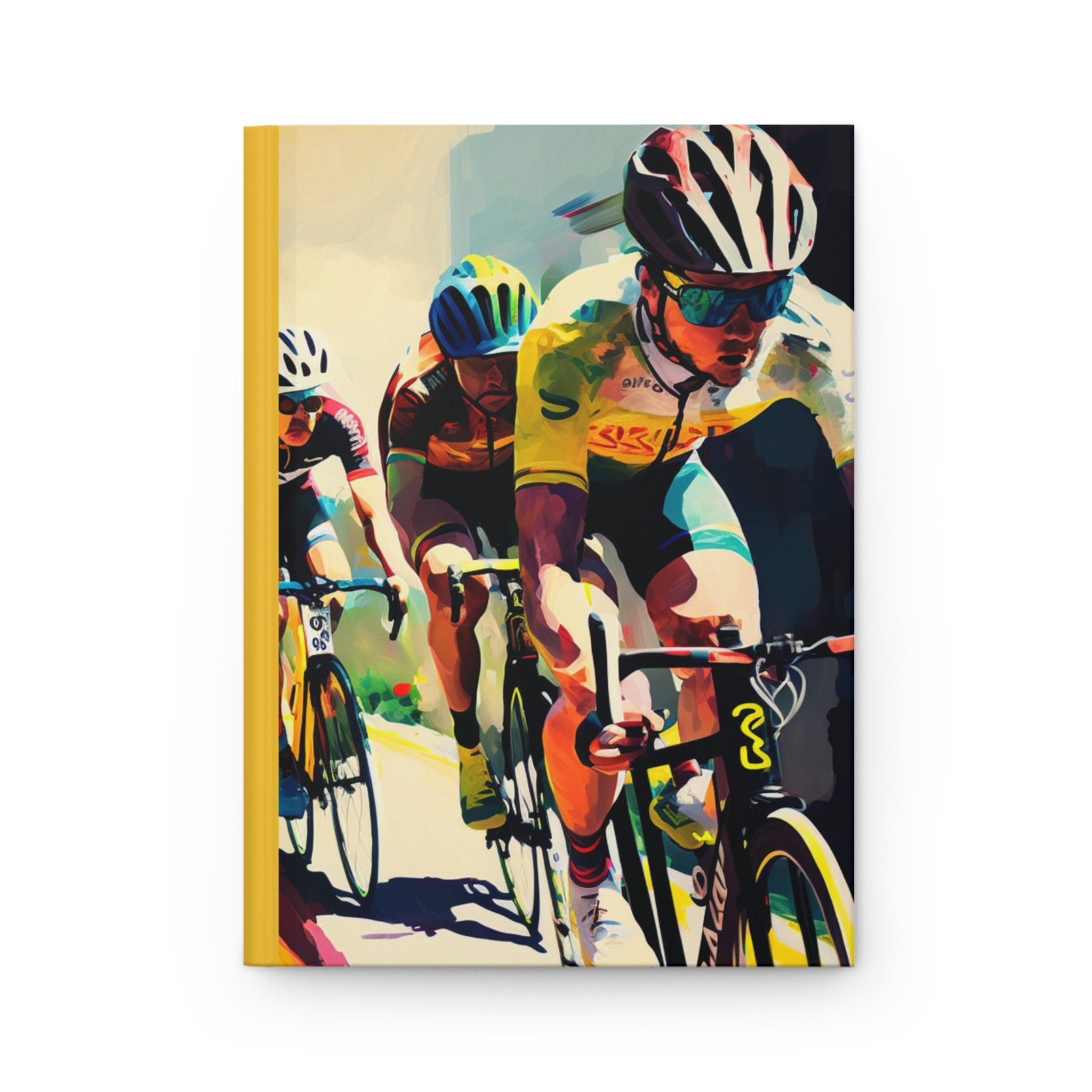 Road Cyclists   - 150 page (75 sheets) Lined Hardback Journal | Racing Bicycles