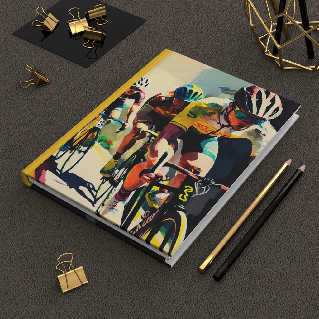Road Cyclists   - 150 page (75 sheets) Lined Hardback Journal | Racing Bicycles